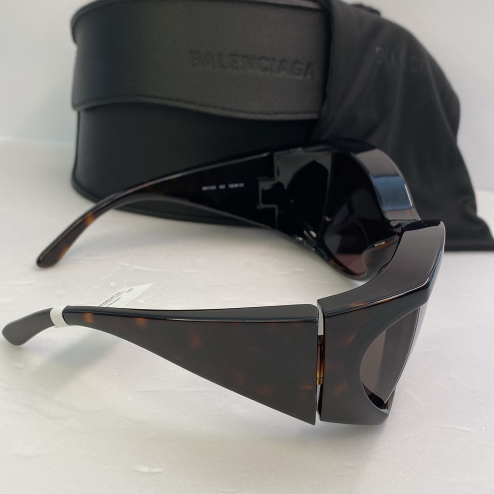 New Authentic BALENCIAGA BB0154s 002 72MM Butterfly Sunglasses - Picture 5 of 12